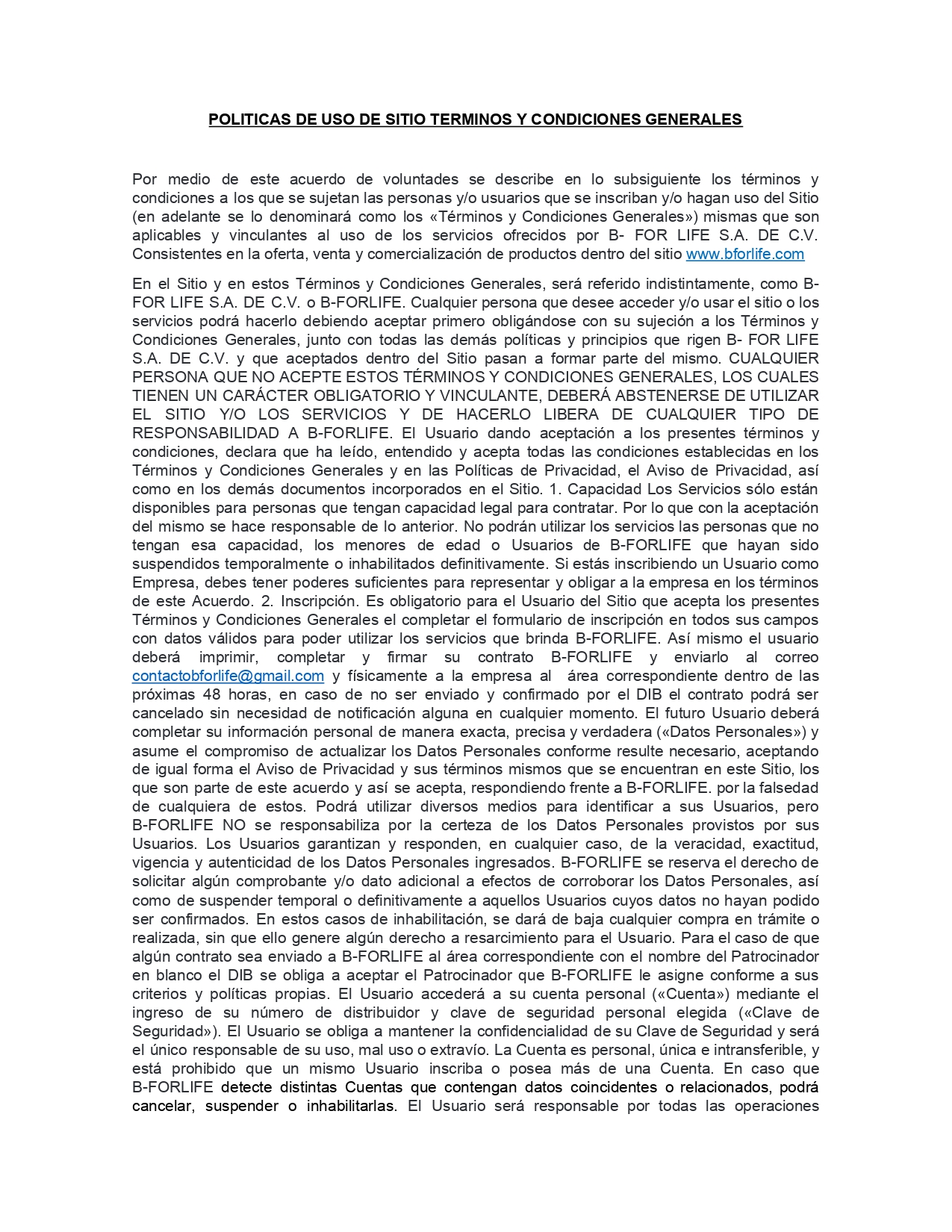 politica de privacidad