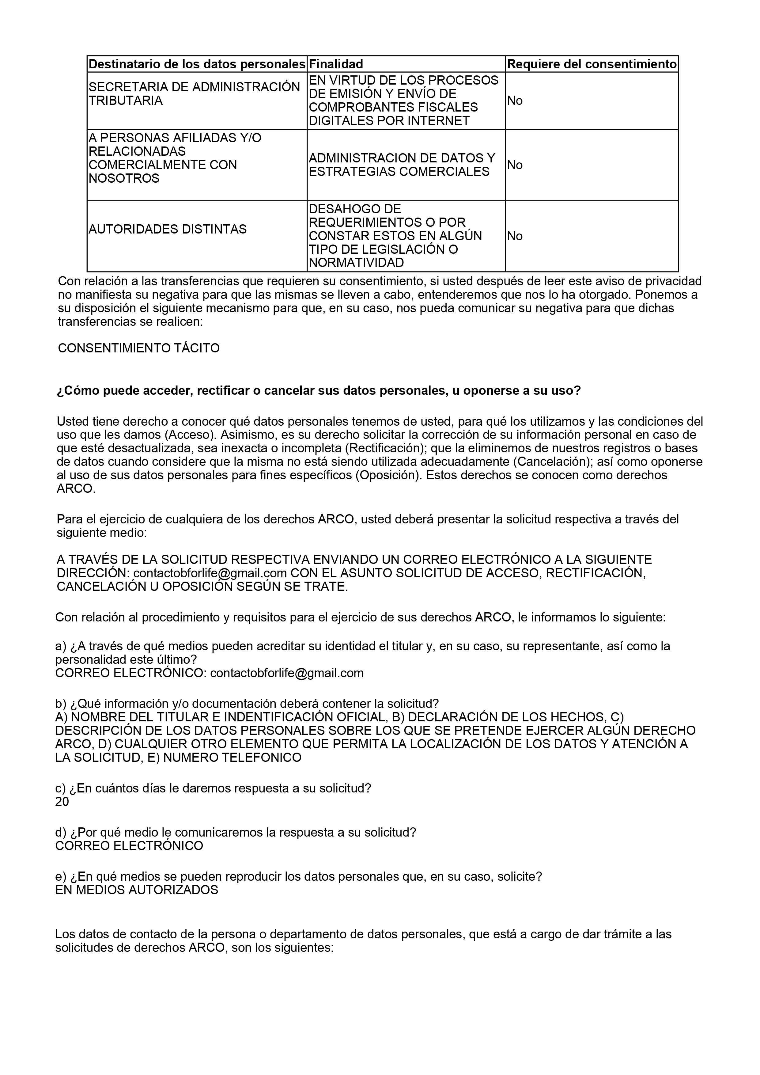 politica de privacidad